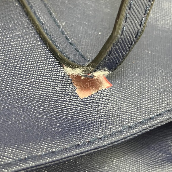 Macy’s Stripes & Floral Pattern Vinyl Tote - Picture 6 of 7